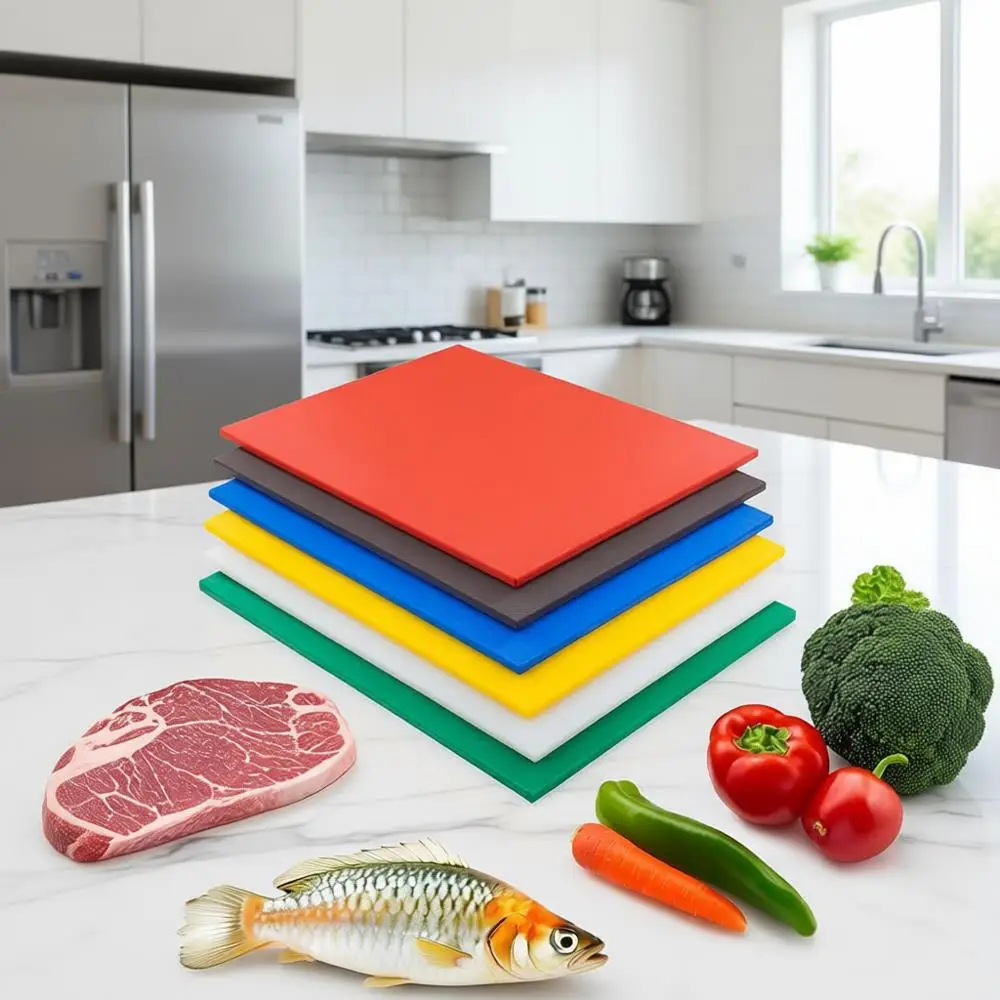 

Набор из 6 разноцветных пластиковых разделочных досок, 20 x 15 x 1/2 дюйма, коммерческого класса для использования на кухне