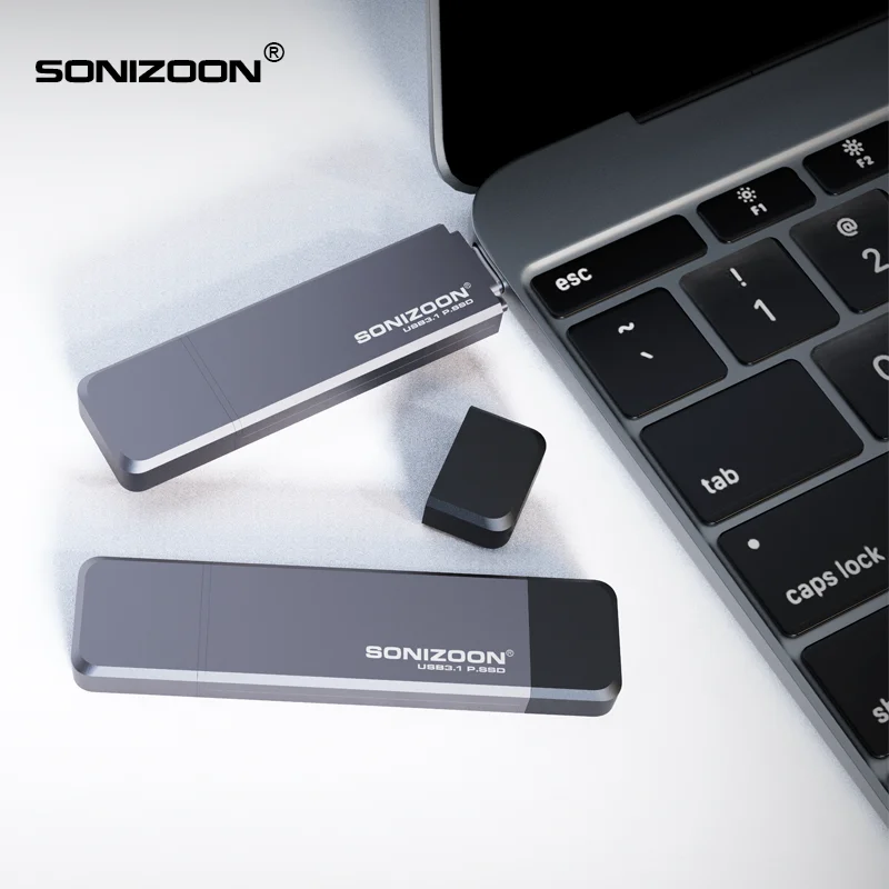 محرك أقراص محمول محمول محمول PSSD USB3.1 128/256GB/512GB من sonizron PSSD ، محرك أقراص محمول خارجي متين USB3.0 يعمل بنوافذ للذهاب