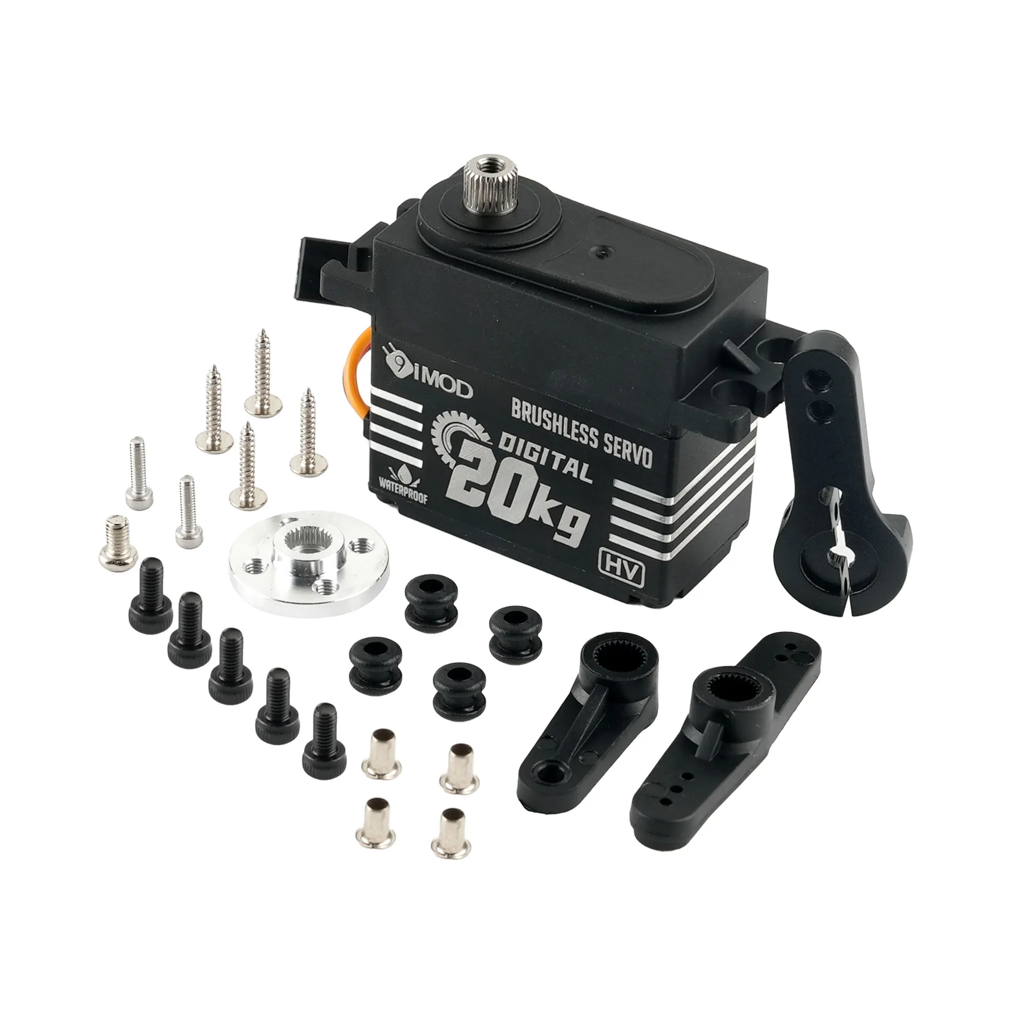 Servo brushless standard 9imod 20KG custodia in lega di alluminio servo ingranaggio digitale impermeabile in metallo per 1/8 1/10 RC Crawler Car Boat fai da te