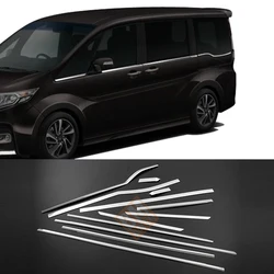 12pcs Window Trim Stainless Steel Car Side Mouldling Garnish Trim Car Styling Chrome Accessories For HONDA STEPWGN RP 2015