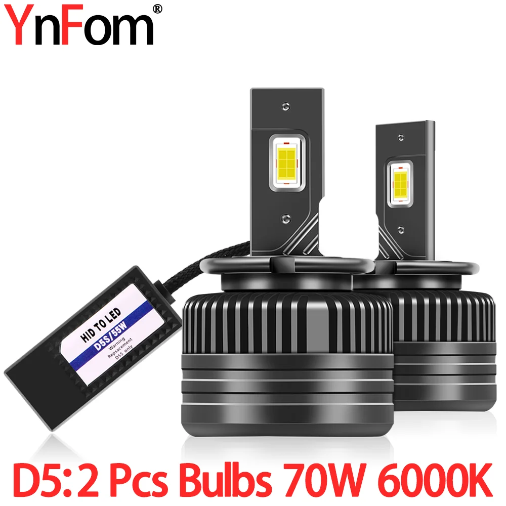 

YnFom Car Special HID To LED Headlight Canbus (2 Pcs) D5S Bulbs Kit For Cars Low Beam,Car Accessories