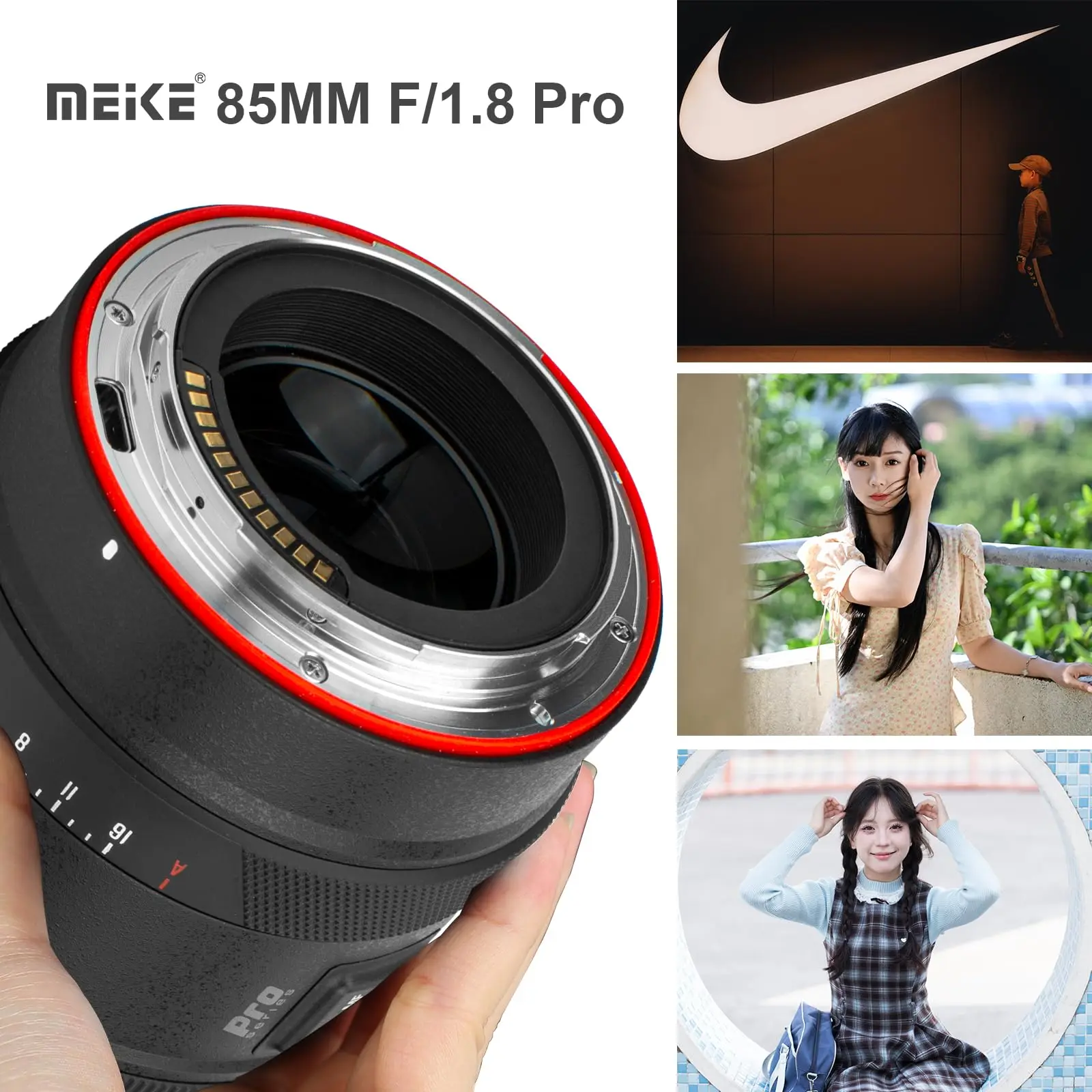 عدسة Meike AF 85mm f1.8 Pro بإطار كامل عالي الدقة 8K لكاميرات Sony E Nikon Z Lumix L Mount