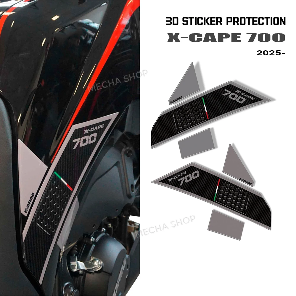 

2025 XCape 700 Motorcycle Accessories 3D Stickers Side Tank Pad Protection kit For X-Cape 700