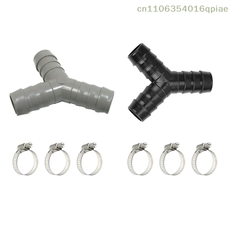（Summer4）2 Pcs Washing Machine Drain Hose Y-Type Reducer Plastic Connector For Split Pipe Connection Three-Way Adapter