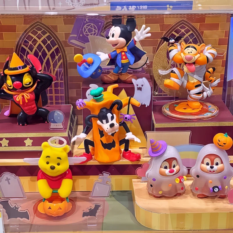 بقعة جديدة Miniso هالوين العصرية صندوق أعمى تمثال هدايا للفتيات أعياد الميلاد تحصيل الكمبيوتر سطح المكتب الحلي الديكور