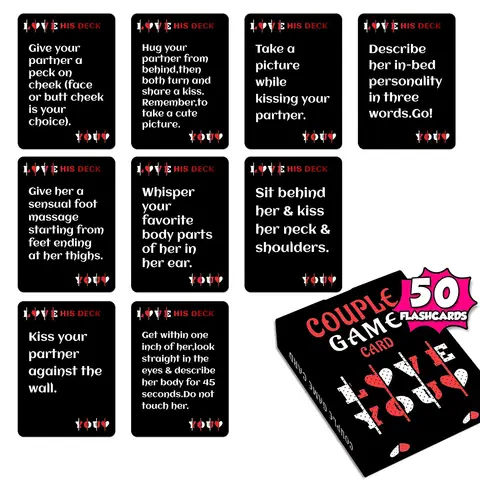 50PCS Couple Love Sparks Game Cards Heat Up Couple Relationships sexx Funny Game Card for Adult Lovers Sweet sexx Products