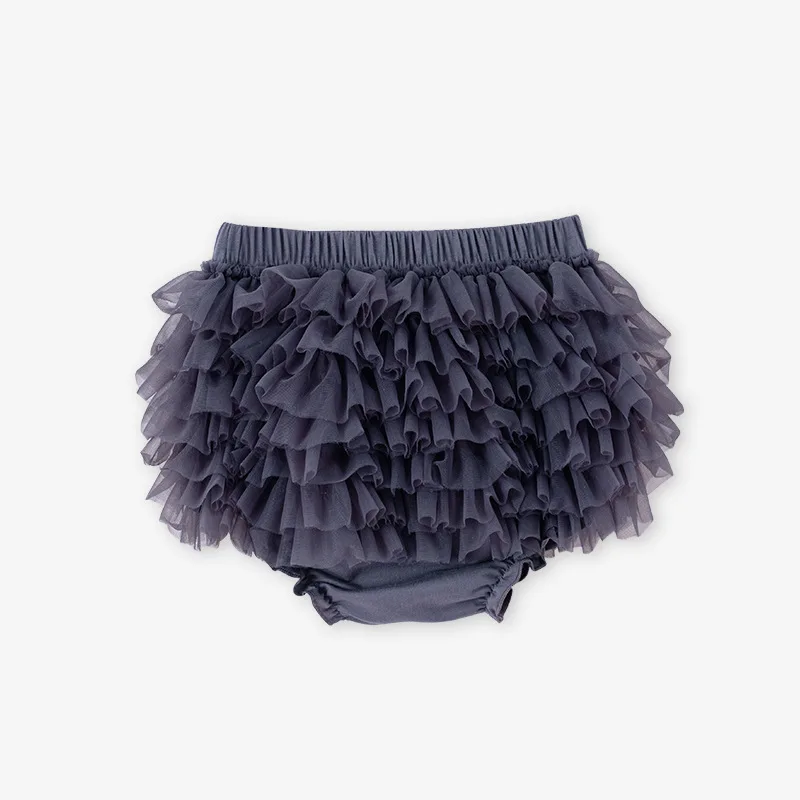 Kids Girls Cute Mesh Bloomers Tutu Elastic Waistband Tiered Princess Skirt for Birthday Wedding Party Daily Ballet Performance