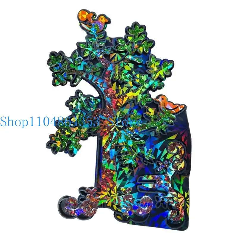 

652F Голографическая форма для орнамента древнего дерева DIY Кристаллические формы для эпоксидной смолы Рождество