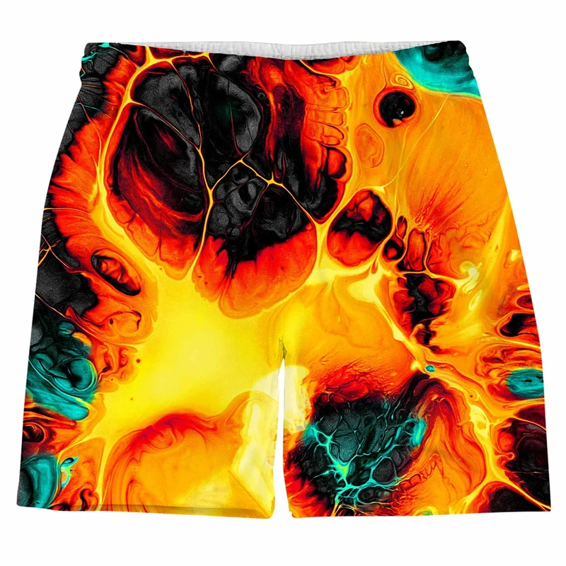 Colorful Psychedelic Pattern Beach Shorts For Men 3d Print Personality Short Pants Summer Fashion Male Quick Dry Swimming Trunks