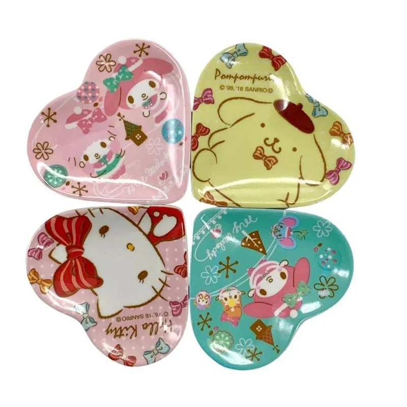 Sweet Hello Kitty My Melody Anime Kawaii Dish Plate Cute Cartoon PomPomPurin Home Fruit Food Zastawa stołowa Prezenty dla dziewczynek