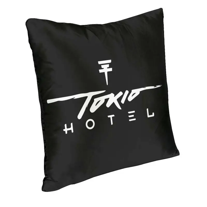 Soft Tokio Hotels Logo Music Rock Band Throw Pillow Case Decoration Custom Square Cushion Cover 40x40cm Pillowcover Living Room