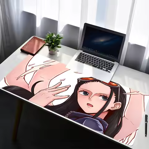 Mouse Pad One Piece Nico Robin Laptop Rubber Extended Desktop Mat Computer Gamer HD Mousepad PC Gaming Accessories Keyboard Pad