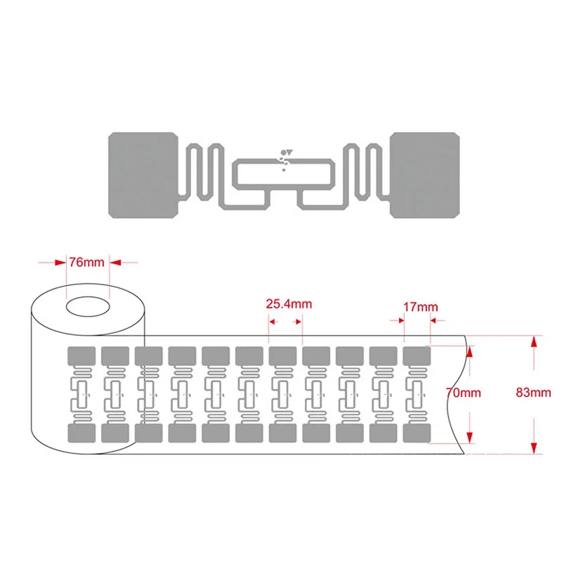 Étiquettes RFID UHF autocollantes 860-960Mhz, étiquette arina U9 longue portée pour chronométrage sportif, véhicule de course, réitéré