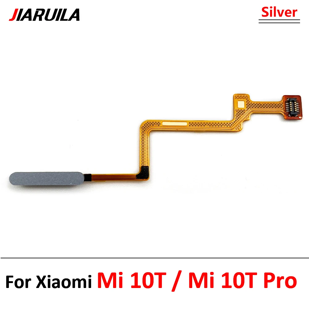 Sensor de tecla de retorno de menú de huellas dactilares para Xiaomi Mi 11 Lite 10T Pro, escáner de huellas dactilares, Cable flexible, botón de inicio, 5 piezas