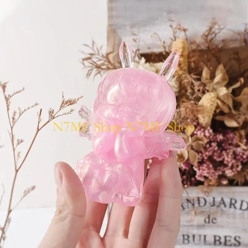 N7MF Angel Wing Girl Girl Mould غير عصا شمعة Silicone قالب Noncstick