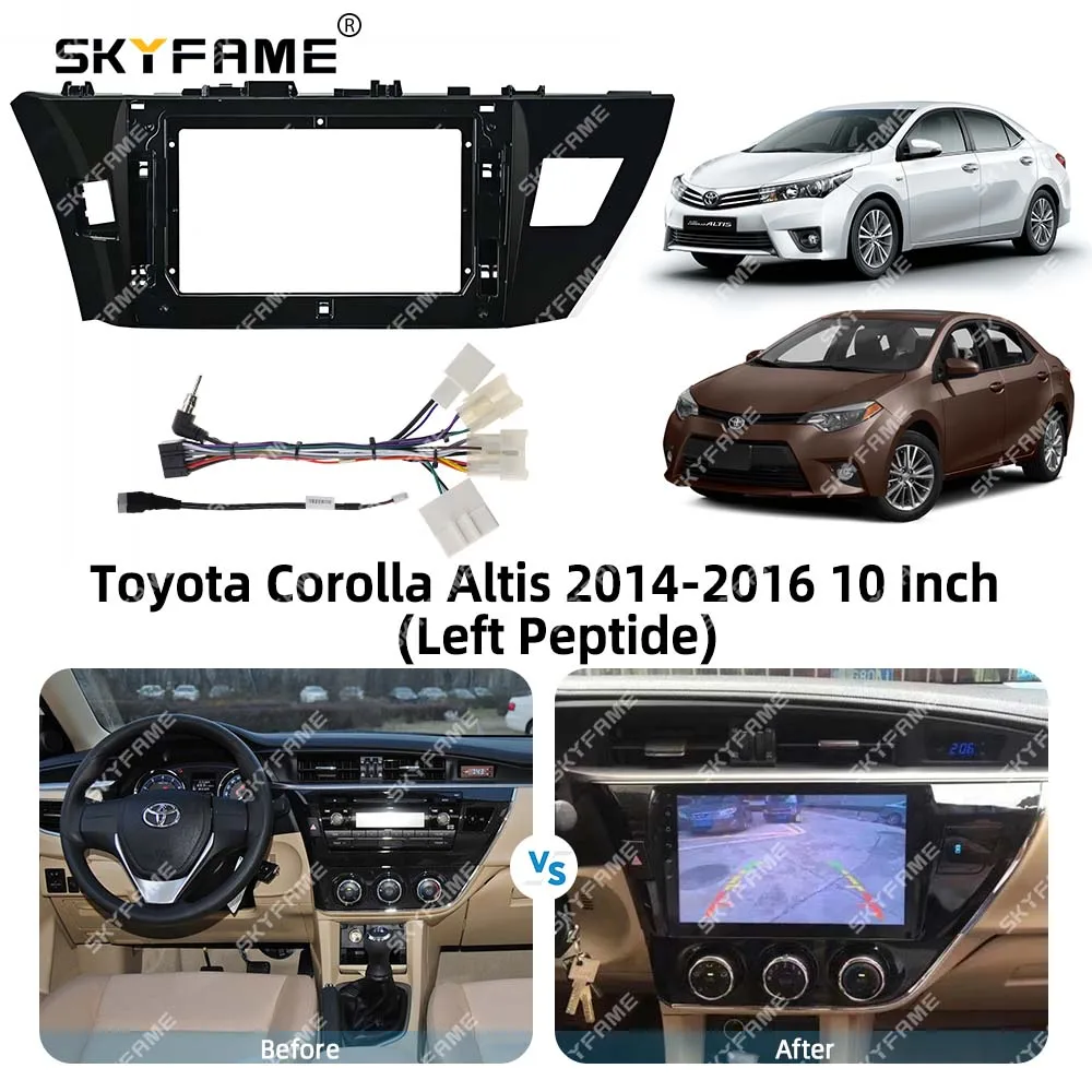 SKYFAME إطار السيارة فآسيا محول أندرويد راديو داش تركيب لوحة عدة لتويوتا كورولا Altis تويوتا ليفين كورولا