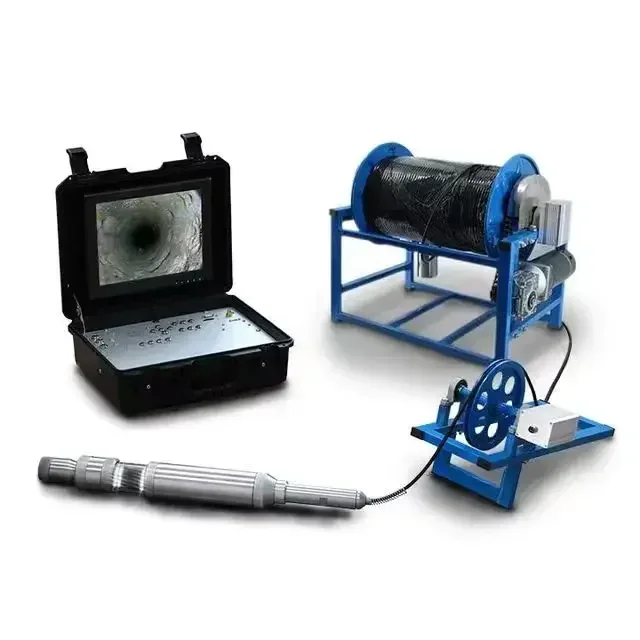 Dual    360 degree side rotation deep well inspection video    borehole inspection
