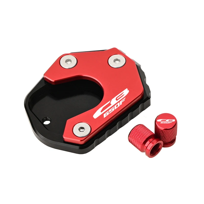 صالح لهوندا Cb650f Cb 650F 2014-2025 2024 دراجة نارية CNC اكسسوارات مسنده الجانب حامل القدم تمديد الوسادة و غطاء صمام الإطارات