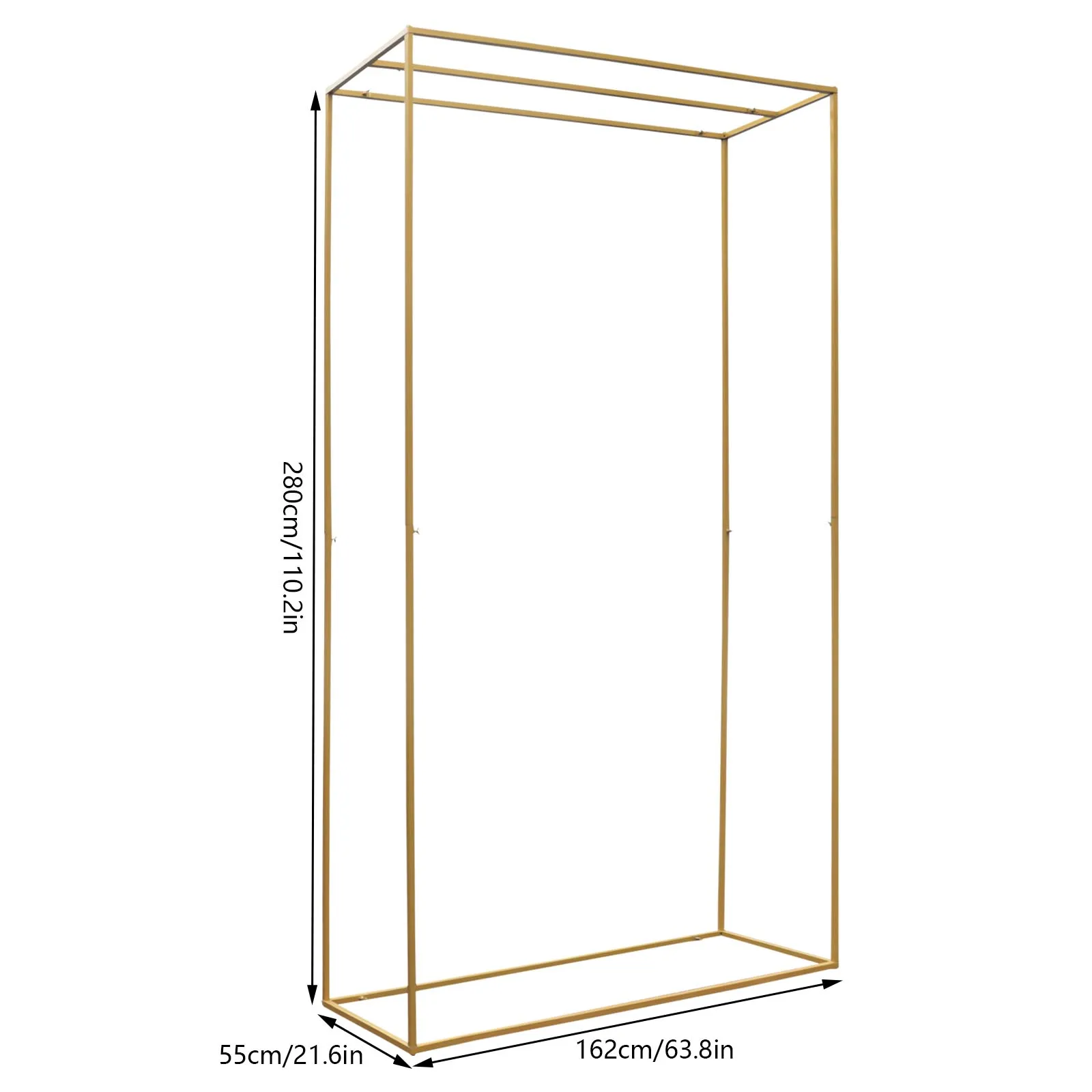 Imagem -06 - Geométrico Metal Flor Rack Arco Casamento Arco Vasos Coluna Stand Prop Stand 63.8x21.6