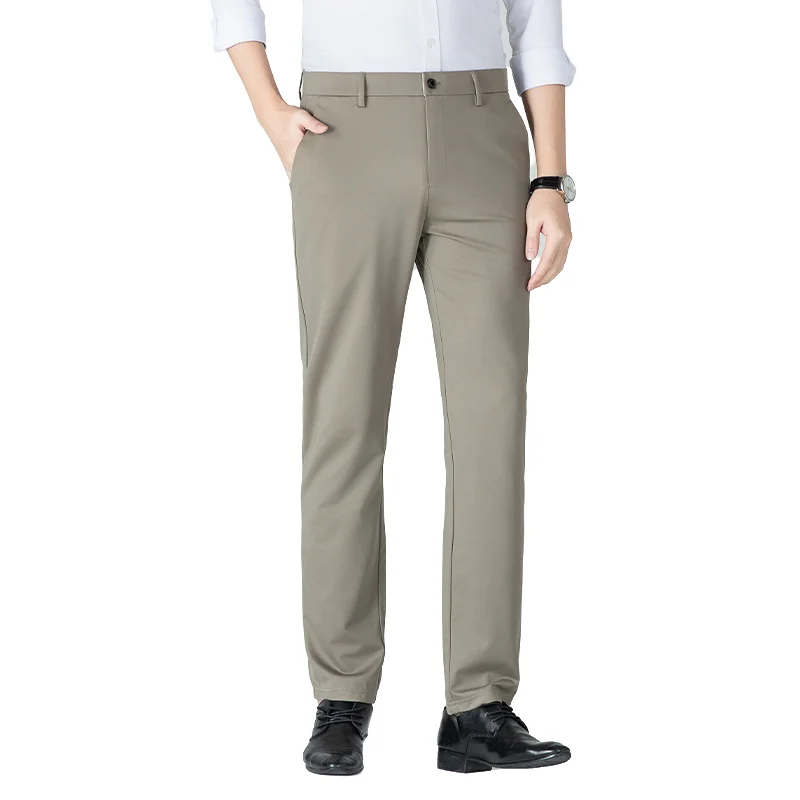 

Мужские модные брюки для костюма: весенне-летние, тонкие, однотонные, деловые повседневные брюки, универсальные для ежедневных поездок и офисной носки