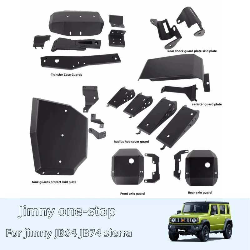 

Защитные пластины TELLIKA Suzuki Jimny, полный комплект под защитной крышкой, защитная пластина для JB64 JB74, аксессуары 2022 2024 2023