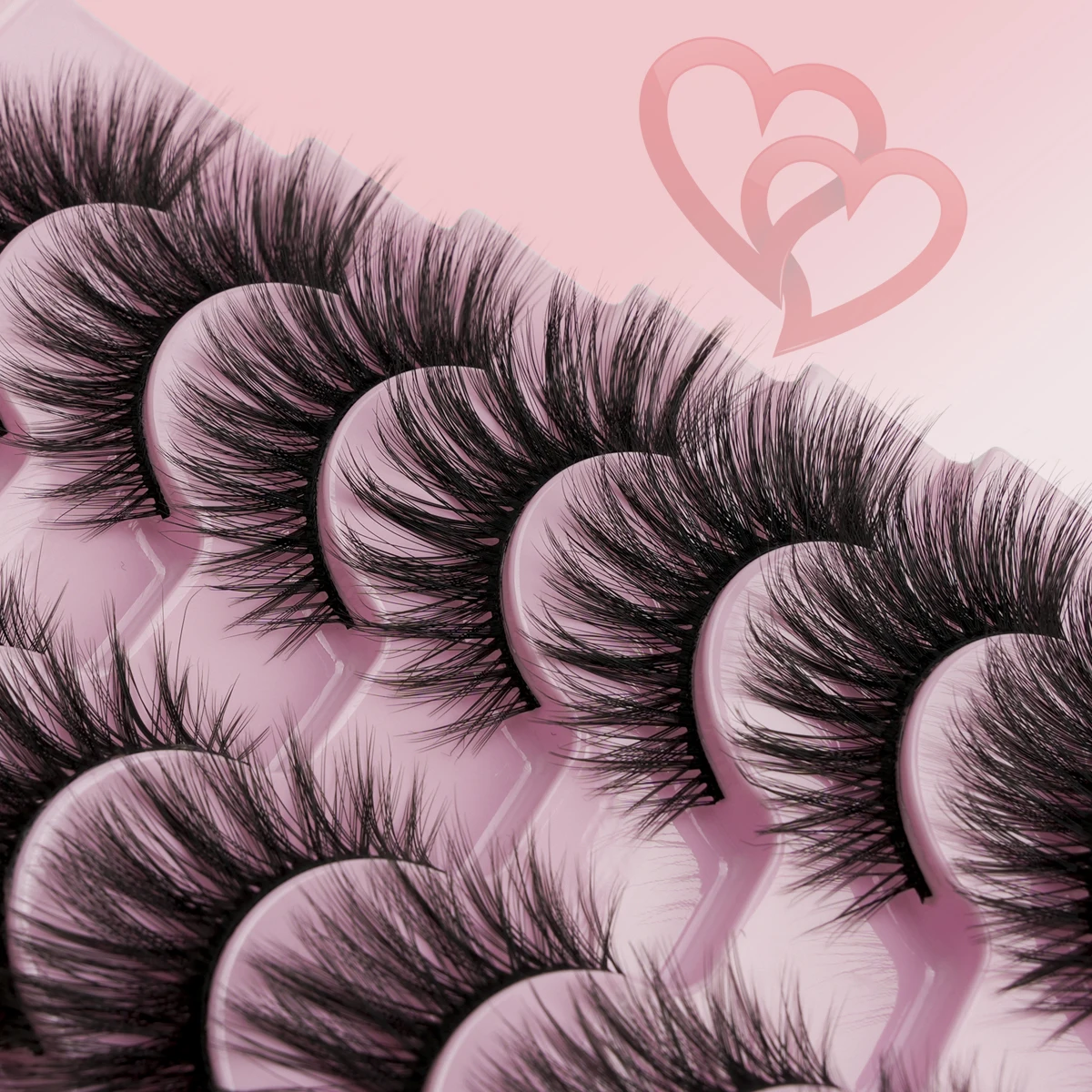 3/10 Pairs Fluffy Thick Fake Eyelashes 3D Mink Eyelash Natural Long Fake Lashes Dramatic Wispy Eye Lashes Extension Makeup Tools