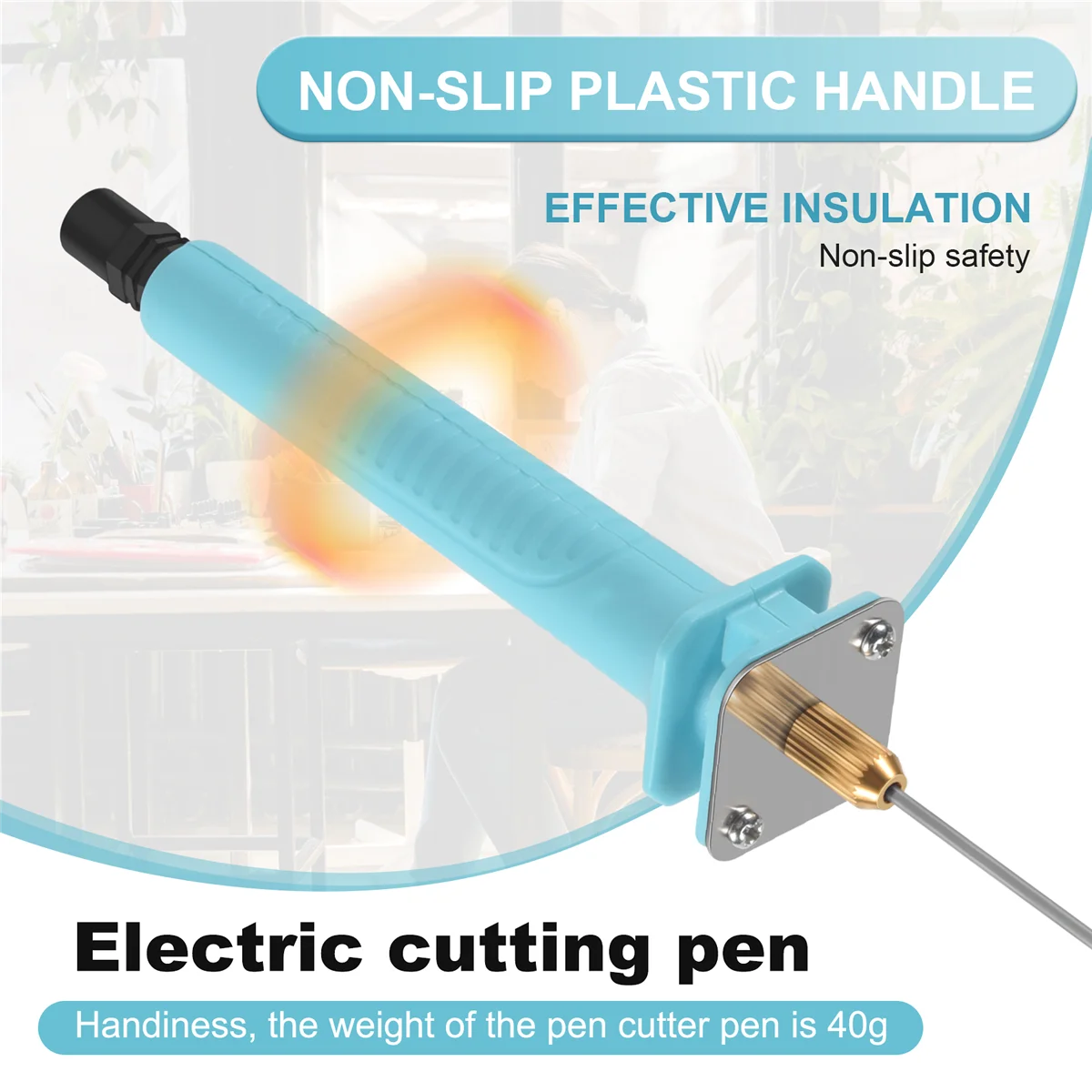 Cortador de espuma eléctrico, bolígrafo de corte de 10cm, Adaptador electrónico
