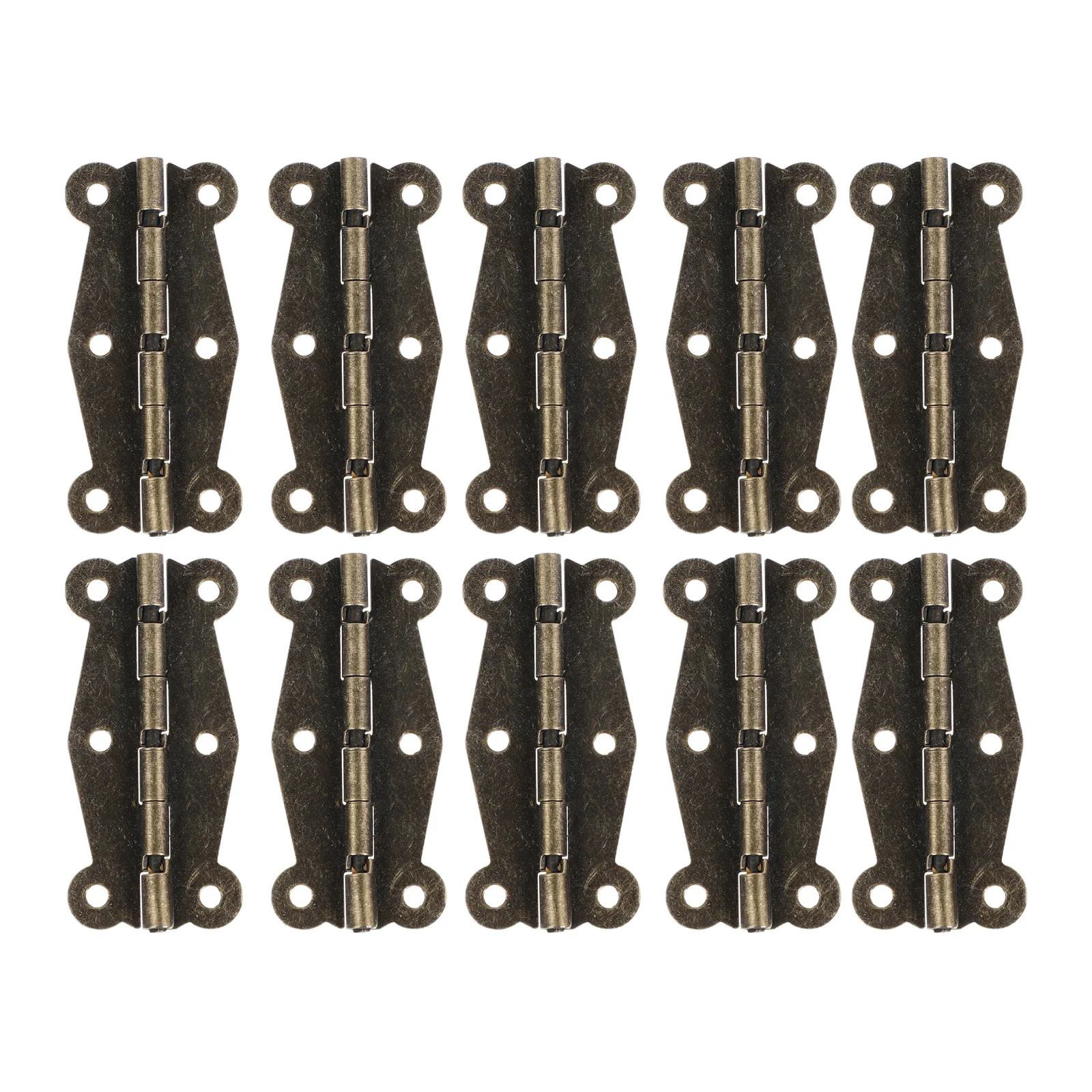 30 قطعة مفصلات فراشة خمر البرونزية الرجعية بعقب المفصلي لخزانة صندوق مجوهرات درج الأثاث ديكور صندوق أدوات خزانة مخفية #5