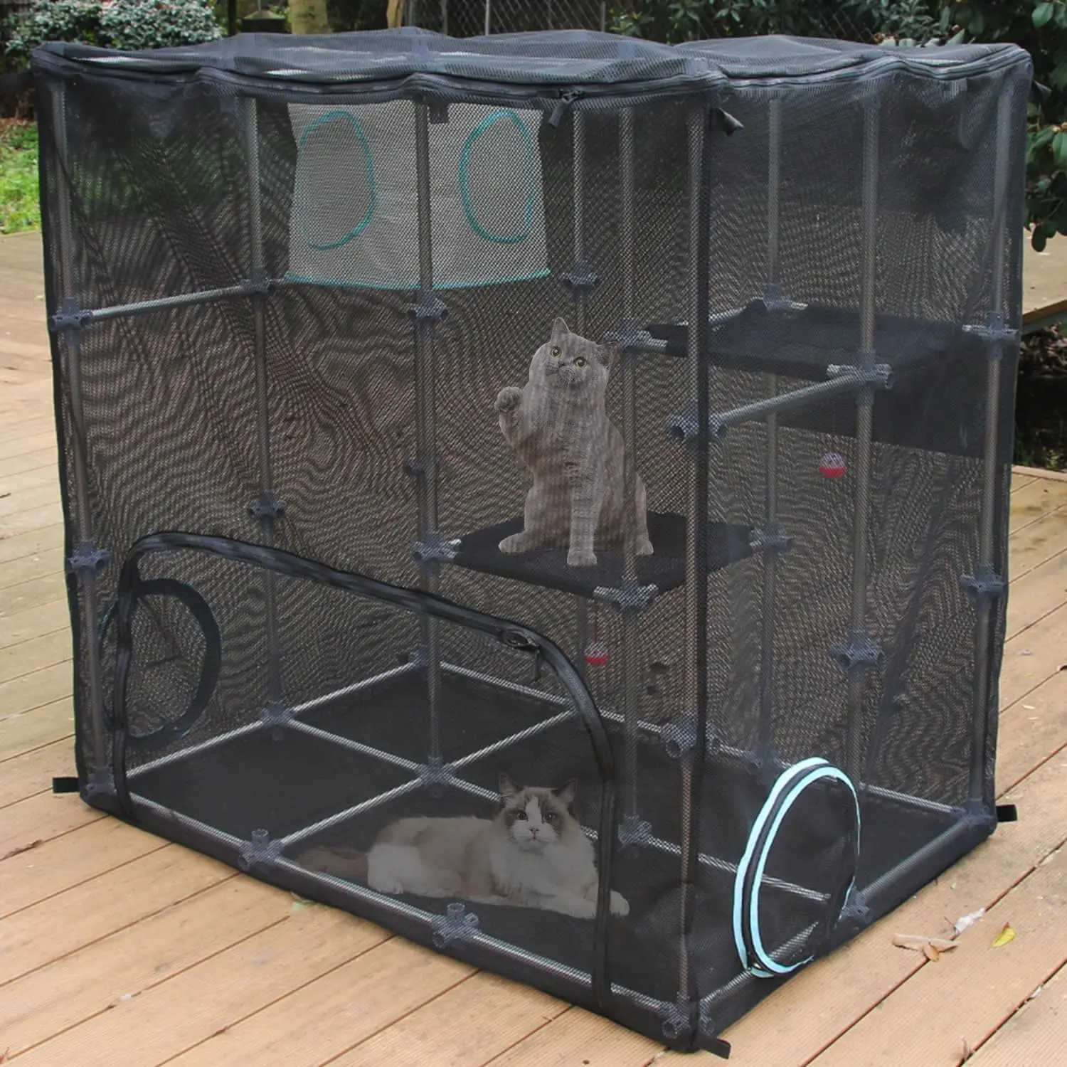 

Mega Cat Enclosure Kit for Indoor and Outdoor Use, Durable Pet Play Area
