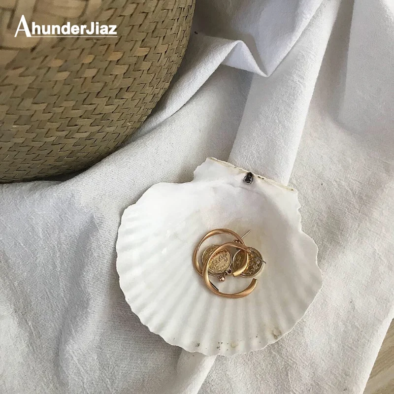 Natural Shell Jewelry Storage Plate, Wild Shell Photography Props, Simple Home Decoration, New, 7-8cm