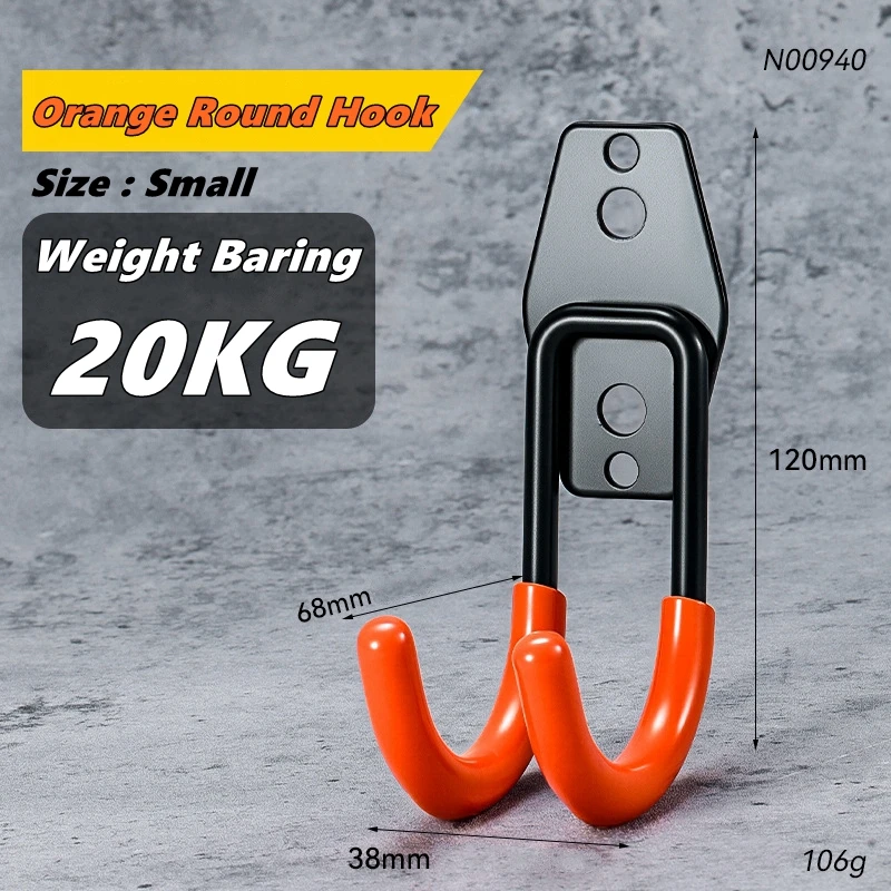 Utility-haken voor garageopslag, garage-tuingereedschapsorganizer, hangende hardware-wandmontagehaken, robuuste gereedschapsopslagorganisator - afbeelding 1