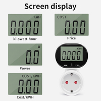 LCD Digital Display Power Meter Electric Energy Meter 230V 0.00-9999.9 KWH Wattmeter Power Wattage Price Realtime Detection