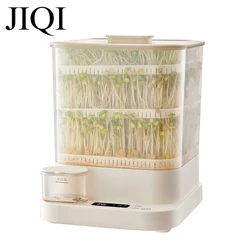 JIQI Automatic Intelligent Bean Sprout Machine Seedling Irrigation Pot Thermostat Green Vegetable Seed Growth Bucket Germinator