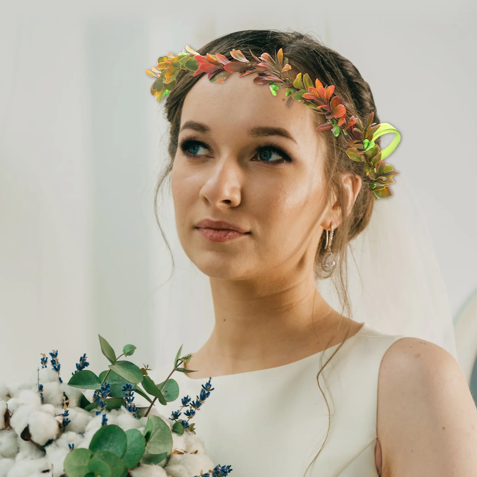 

Women Hairband Simulation Leaf Headband Creative Leaf Wreath Elegant Party Bride Headwear Wreath Hairbands Headband for Girl