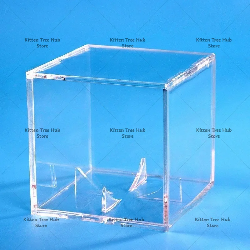 Special acrylic baseball display box square transparent plexiglass ball collection box dust storage box