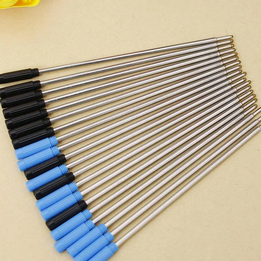 NEW 1-20Pcs Blue/Black Ballpoint Pen Refills Ink Medium Blue Black Ink Rods For Writing Office Stationery Replacement Refill