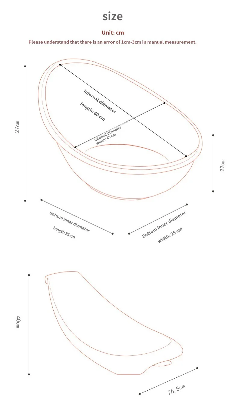 Детская полипропиленовая утолщенная ванна в форме яйца, ванночка для ванны, детский душ, водный горшок, туалетные принадлежности для новорожденных, Товары для новорожденных, ванночка