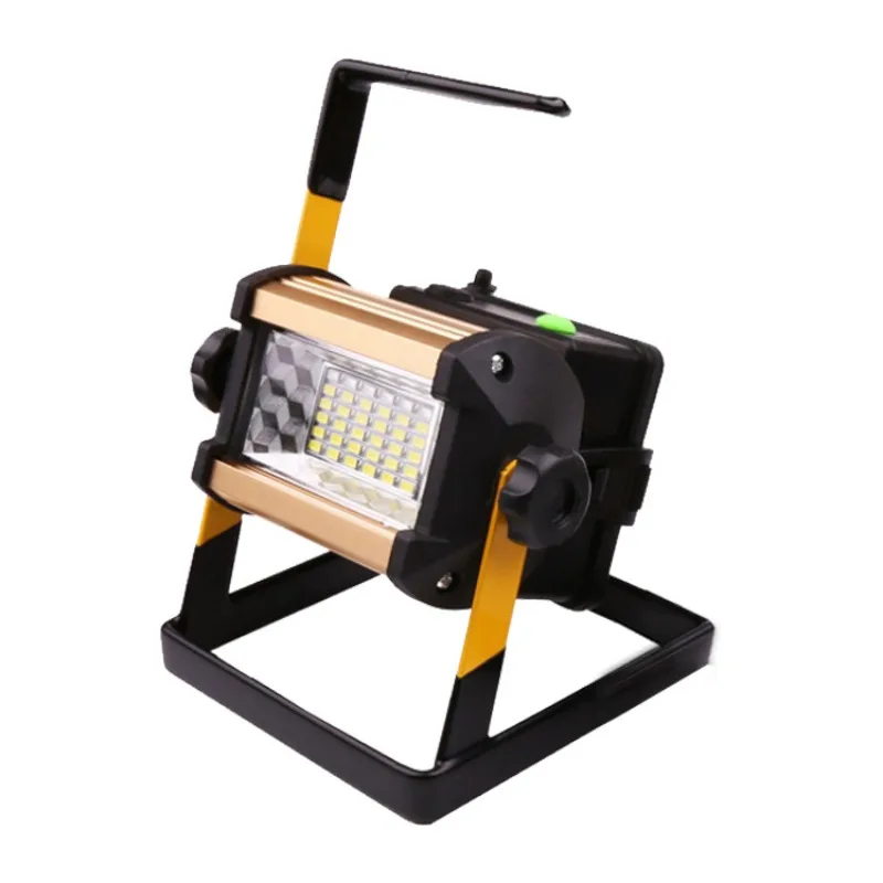 Aluminum Alloy 100W LED Flashlight: Strong Light, Floodlight with Red-Blue Light, Outdoor Construction Site Searchlight