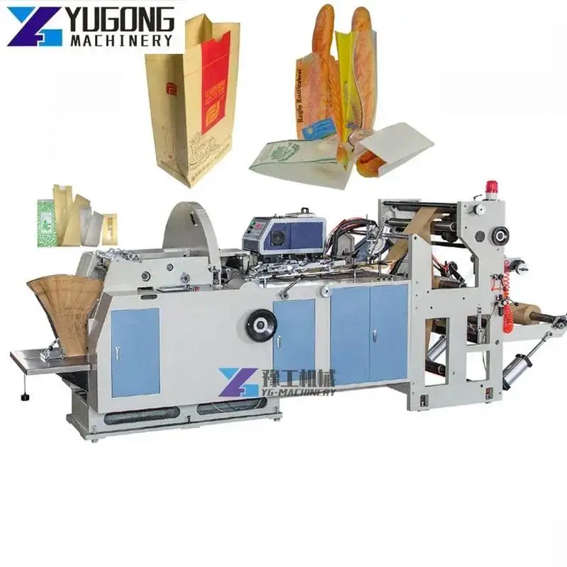 YG Sharp Bottom Paper Bag Making Machine Printing Cost-saving V Bottom Paper Bag Making Machine Simple Paper Bag Making Machine