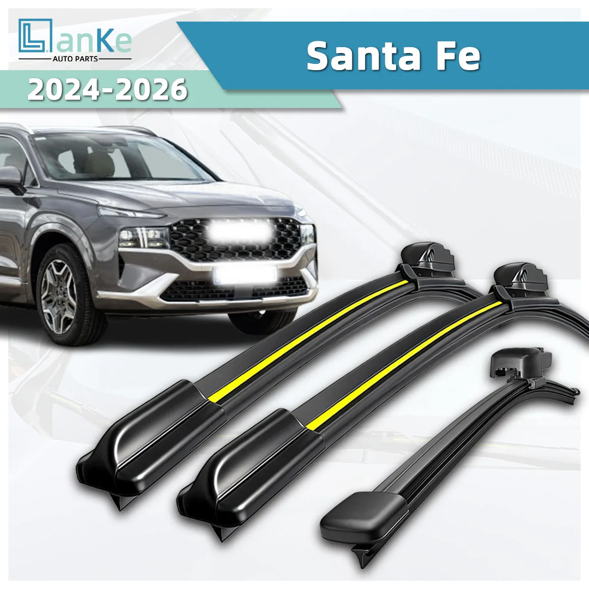 Suitable For Hyundai Santa Fe (2024-2026) Car Wipers All-Weather High-Definition Stable And Durable Front Windshield Wipers