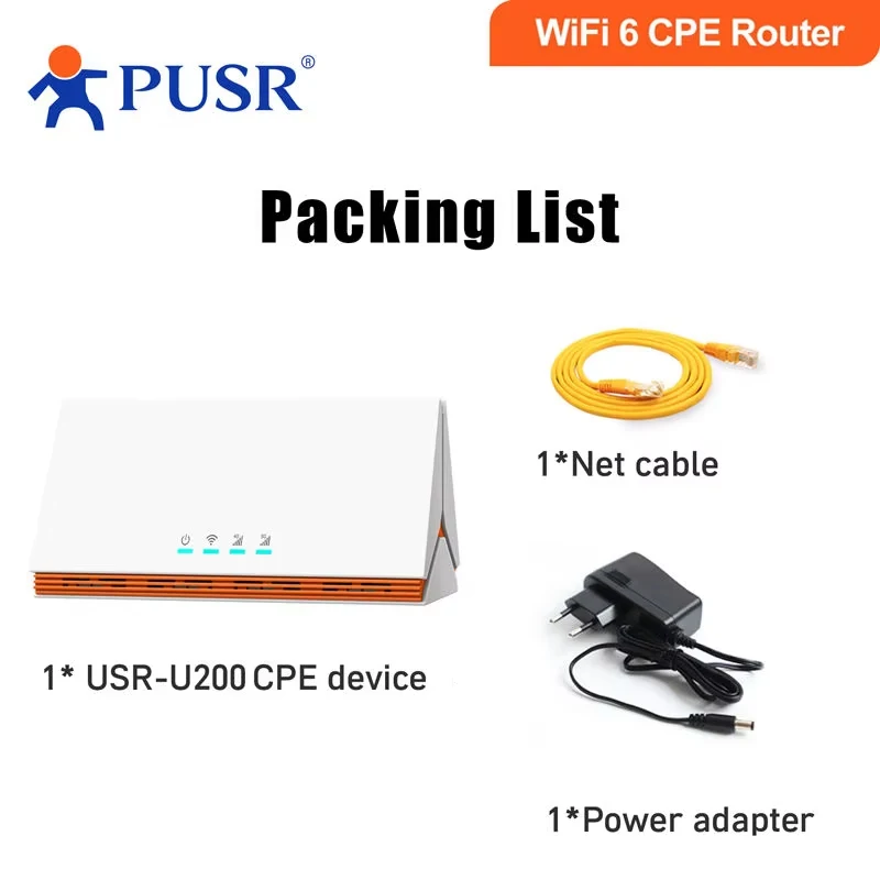 PUSR Global ثنائي النطاق WiFi6 AX3000 CPE فتحة توجيه 4 منافذ جيجابت إيثرنت 1WAN 3 LAN QoS & VPN FWA تجاري/منزلي CPE U200C #3