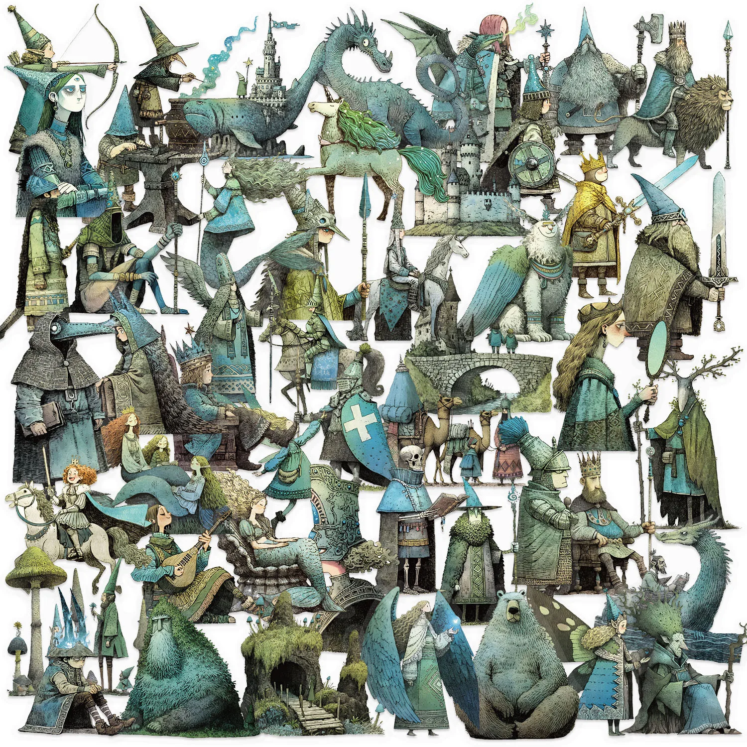 

50PCS Fairy Tale Magical World Graffiti Decoration Stickers Personalized Cool Creative DIY Scooter Motorcycle Helmet Suitcase