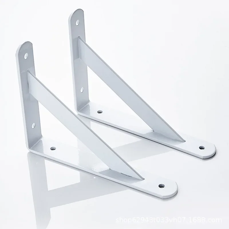 yesL Shaped Shelf Brackets – 6/4 Pcs Heavy Duty Steel Floating Shelf Support, Wall Mount Angle Bracket for Shelves, Sturdy Tripo
