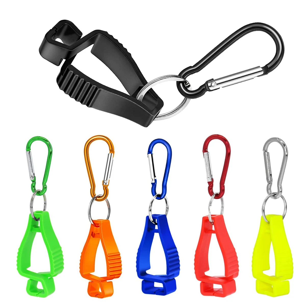 

6Pcs Glove Clips for Work Glove Holders Glove Belt Clip with Metal Carabiners for Construction Worker Guard Labor