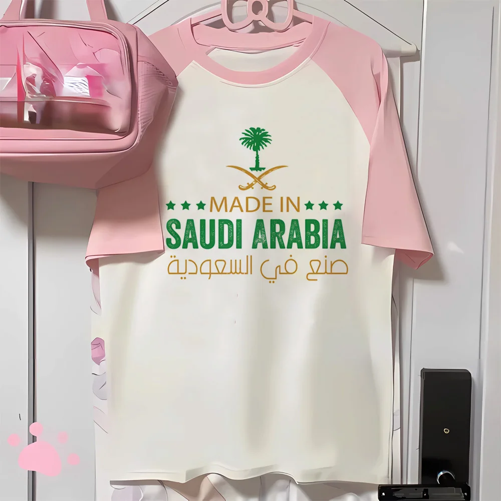 Kingdom of Saudi Arabia t-shirts women blend t shirt girl y2k funny 2000s clothes