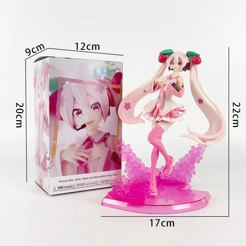 21 CENTIMETRI Luminasta Hatsune Miku Sakura Miku 2023 Anime Modello Giocattolo Kawayi Rosa Sakura Serie Collezione di Bambole Action Figure PVC