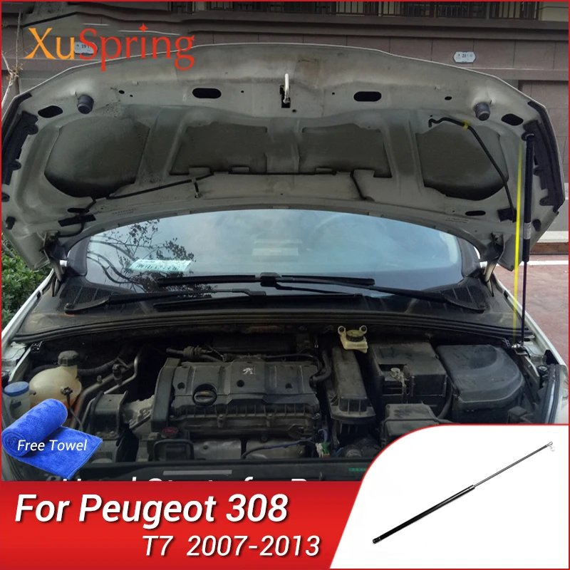 Car Front Hood Cover Lifting Gas Spring Damper Strut Bars Hydraulic Rod Absorb for Peugeot 308 T7 2007 2008 2009 2010 2012 2013