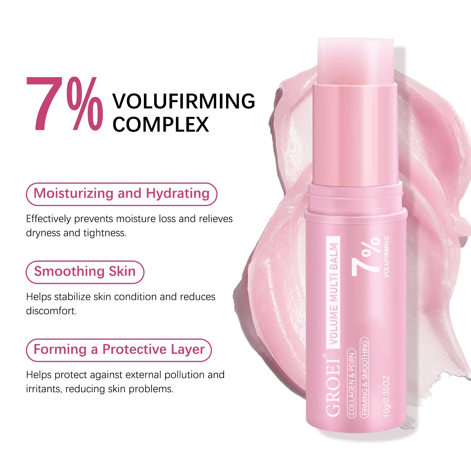 5pcs 10g Multi-Effect Moisturizing Cream - Collagen & PDRN Firming Hand Stick, Deeply Moisturizes Dry Skin & Improves Dullness.