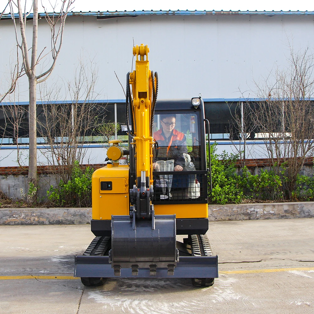 Miniexcavadora diésel modificada para requisitos particulares, excavadora pequeña sobre orugas de fábrica de 3,5 toneladas, con accesorios a la venta