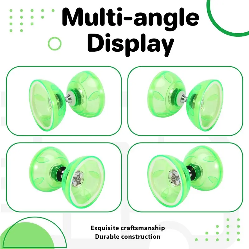 B78B-dubbelkoppig vijflager voor diabolo fitness buitenspelen met licht voor diabolo jojo voor ouderen B